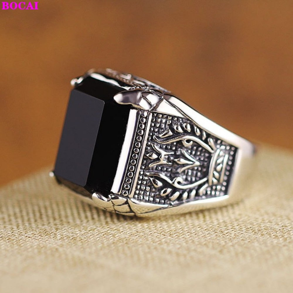 Bague Chevaliere Homme Argent Style Vintage Steampunk Store