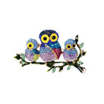 Steampunk brooch Crystal Owls - Vignette | Steampunk Store