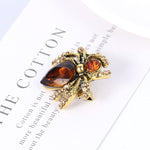 Steampunk brooch Amber Spider - Vignette | Steampunk Store