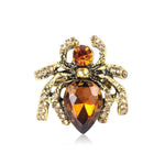 Steampunk brooch Amber Spider - Vignette | Steampunk Store