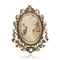 Gold Plated Cameo Brooch