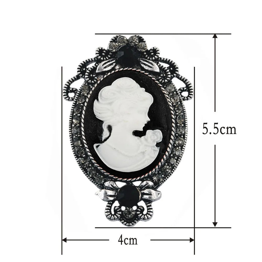 Deux Magnifiques Broches Vintage Style Camée - Parfaites Pour Sublimer Une Veste Ou Un Col