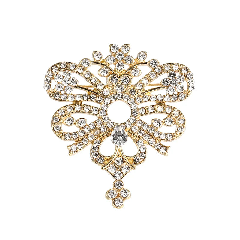 Broche Vintage En Strass – Bijou Rétro Sans Marque, Idéal Pour Customiser Vos Looks