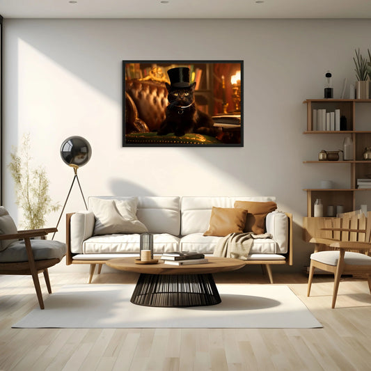 Tableau Chat Noir - Aristocrate