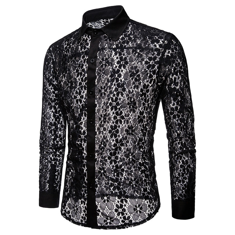 Chemise dentelle homme sale