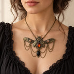 Winged Insect Chain Necklace - Elytra - Vignette | Steampunk Store