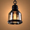 Industrial Chandelier - Amber Glass
