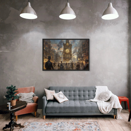 Peinture Tableau Steampunk - Voyage Temporel et Mécanique