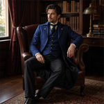 Vitoriano Frock Casaco Jaqueta para Masculino - Steampunk Redingote - Vignette | Steampunk Store
