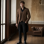 Vitoriano Frock Casaco Jaqueta para Masculino - Steampunk Redingote - Vignette | Steampunk Store