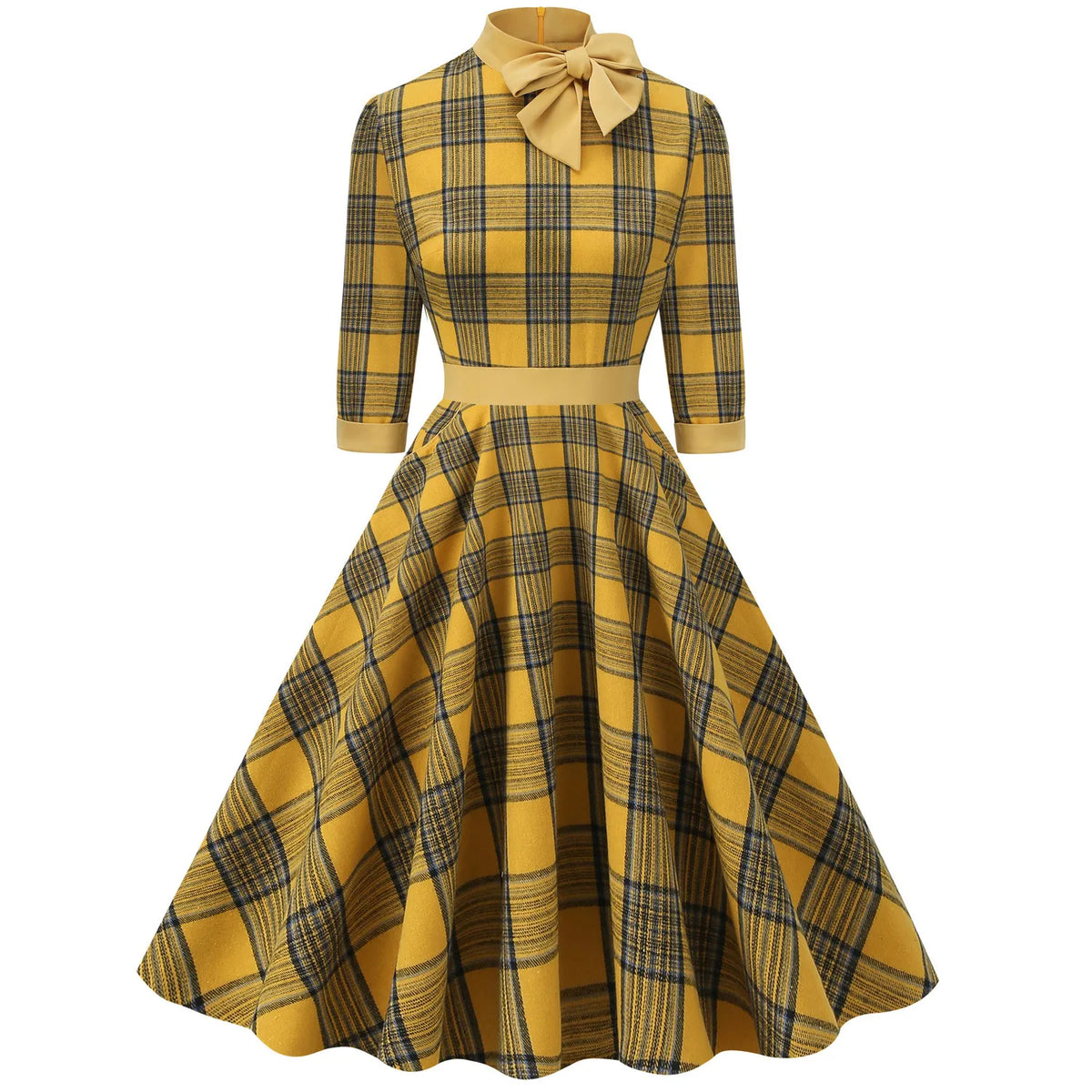 Robe a carreau jaune 2025