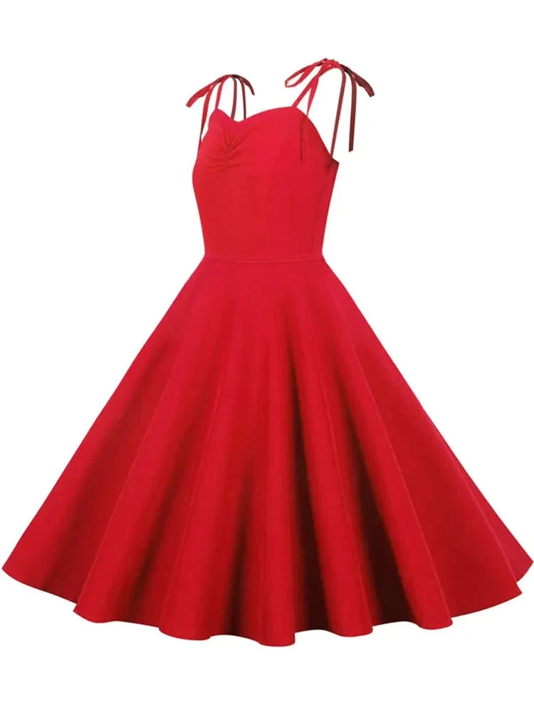 Robe retro rouge on sale
