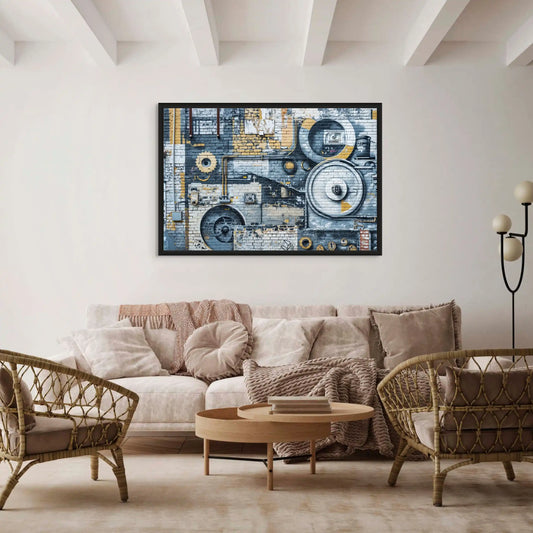 Tableau Peinture Industrielle – Élégance Mécanique