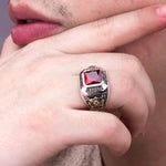 Ruby Men's Ring - Rangda - Vignette | Steampunk Store