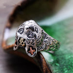Silver Cat Ring - Steampunk Style - Vignette | Steampunk Store