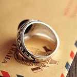 Men's Silver Onyx Signet Ring - Ring of Avalon - Vignette | Steampunk Store