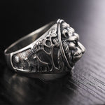 Lion Men's Ring - Silver Steampunk - Vignette | Steampunk Store