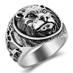 Lion Men's Ring - Silver Steampunk - Vignette | Steampunk Store