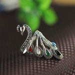 Steampunk ring  Silver Peacock - Vignette | Steampunk Store
