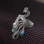 Steampunk ring  Silver Peacock - Vignette | Steampunk Store