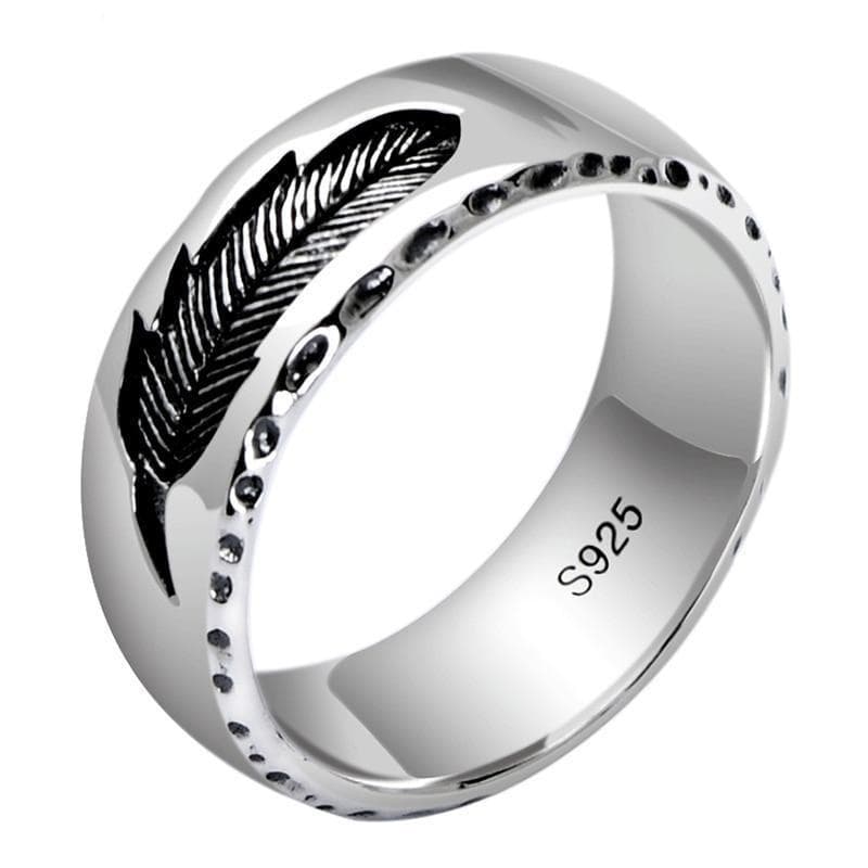 Bague Plume En Argent Sterling 925 - Taille O - Neuf Sans Emballage - Bijou Délicat Argenté
