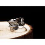 Silver Feather Ring - Steampunk Man - Vignette | Steampunk Store
