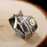 Silver Feather Ring - Steampunk Man - Vignette | Steampunk Store