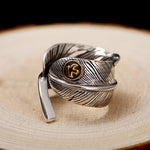 Silver Feather Ring - Steampunk Man - Vignette | Steampunk Store