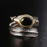 Steampunk ring Curled Feather - Vignette | Steampunk Store