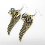 Steampunk earrings  Forged Wings - Vignette | Steampunk Store