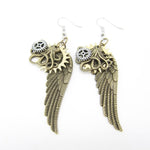 Steampunk earrings  Forged Wings - Vignette | Steampunk Store