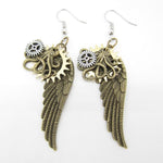 Steampunk earrings  Forged Wings - Vignette | Steampunk Store