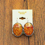 Amber and Silver Earrings - Vignette | Steampunk Store