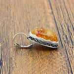 Amber and Silver Earrings - Vignette | Steampunk Store