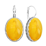 Amber and Silver Earrings - Vignette | Steampunk Store