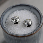 Silver Cat Earrings - Neko - Vignette | Steampunk Store