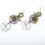 Steampunk earrings Mechanical Hearts - Vignette | Steampunk Store