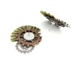 Steampunk earrings  Japanese fans - Vignette | Steampunk Store
