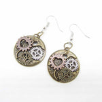 Steampunk Women's Earring - Watchcase - Vignette | Steampunk Store