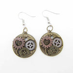 Steampunk Women's Earring - Watchcase - Vignette | Steampunk Store