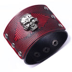 Men's Skull Leather Bracelet - Vignette | Steampunk Store