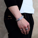 Men's Silver Dragon Bracelet - Vintage Style - Vignette | Steampunk Store