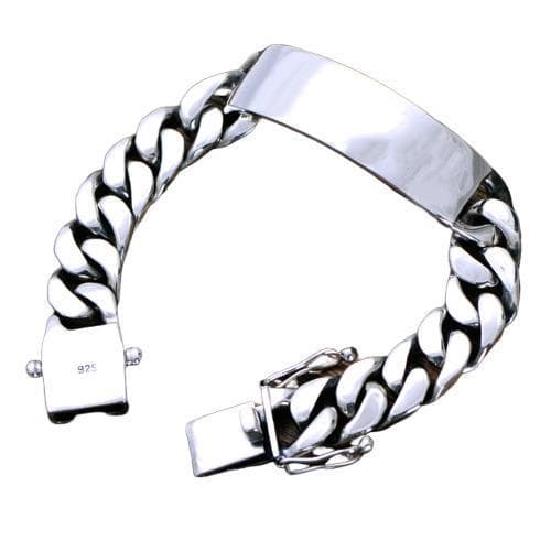 Bracelet double gourmette 8.5'' pour homme - Argent sterling. Color: blanc | Doucet Latendresse Bracelet double gourmette 8.5'' pour homme - Argent sterling. Color: blanc | Doucet Latendresse