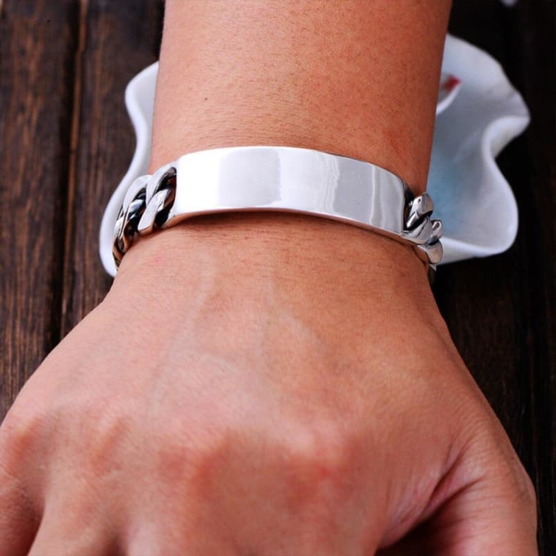 Bracelet Pour Homme En Argent Sterling Massif - Neuf Avec étiquettes