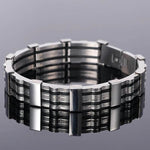 Men's Large Bracelet - Broaded Steel - Vignette | Steampunk Store