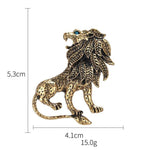 Steampunk brooch King of the Beasts - Vignette | Steampunk Store