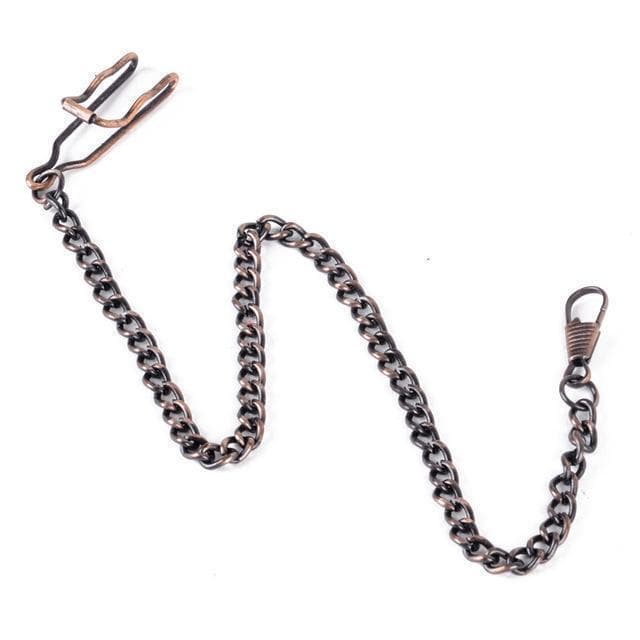 Chaîne De Montre De Poche Vintage – Métal Argenté – Pour Gousset