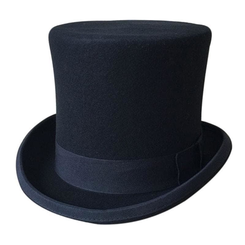 Chapeau Haut De Forme (chistera) En Feutrine Noire - Adulte, Style Classique Ou Déguisement