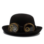 Steampunk Bowler Hat with Goggles – Retro Futuristic Style - Vignette | Steampunk Store