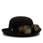 Steampunk Bowler Hat with Goggles – Retro Futuristic Style - Vignette | Steampunk Store